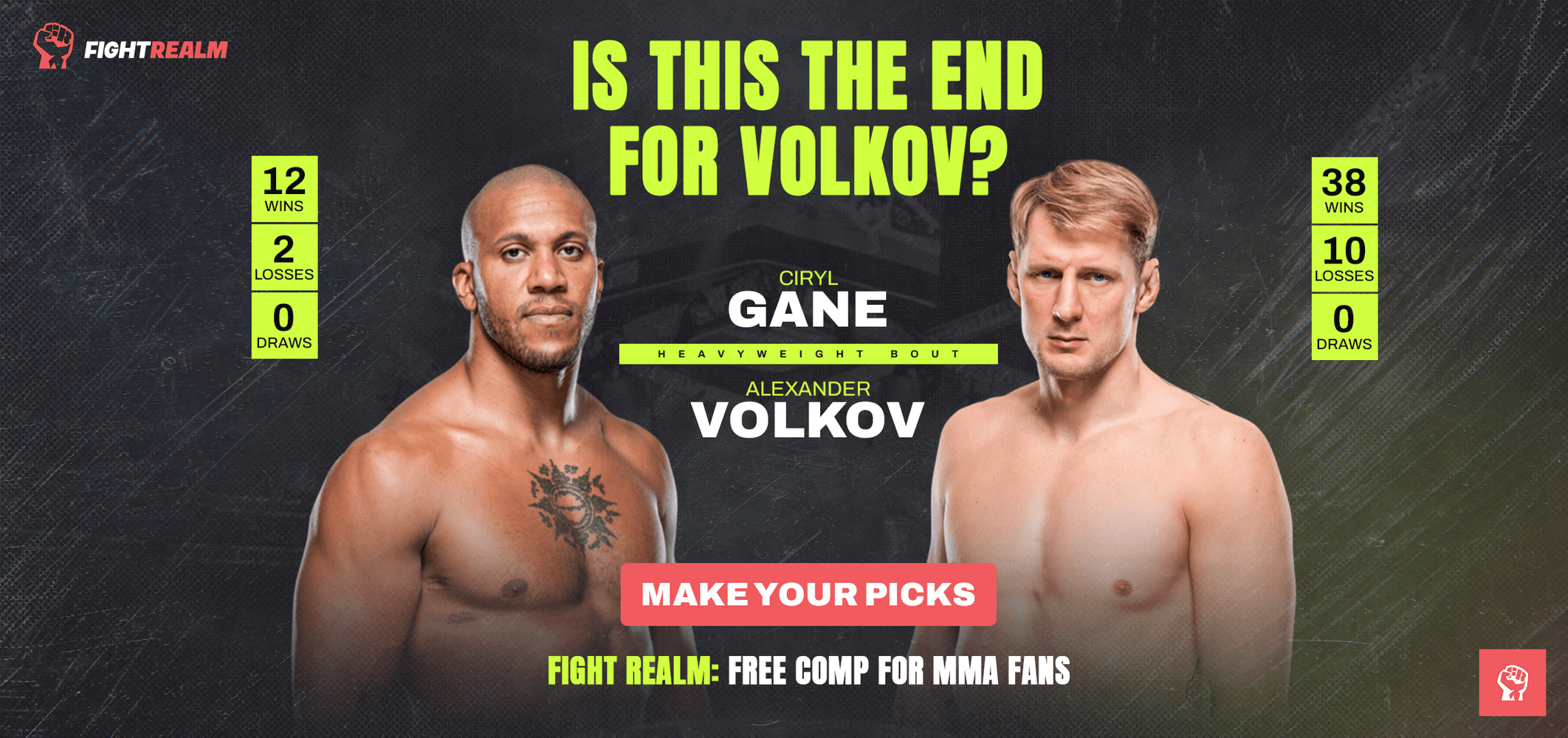 Cyril Gane vs Alexander Volkov – Movement vs Durability cover image