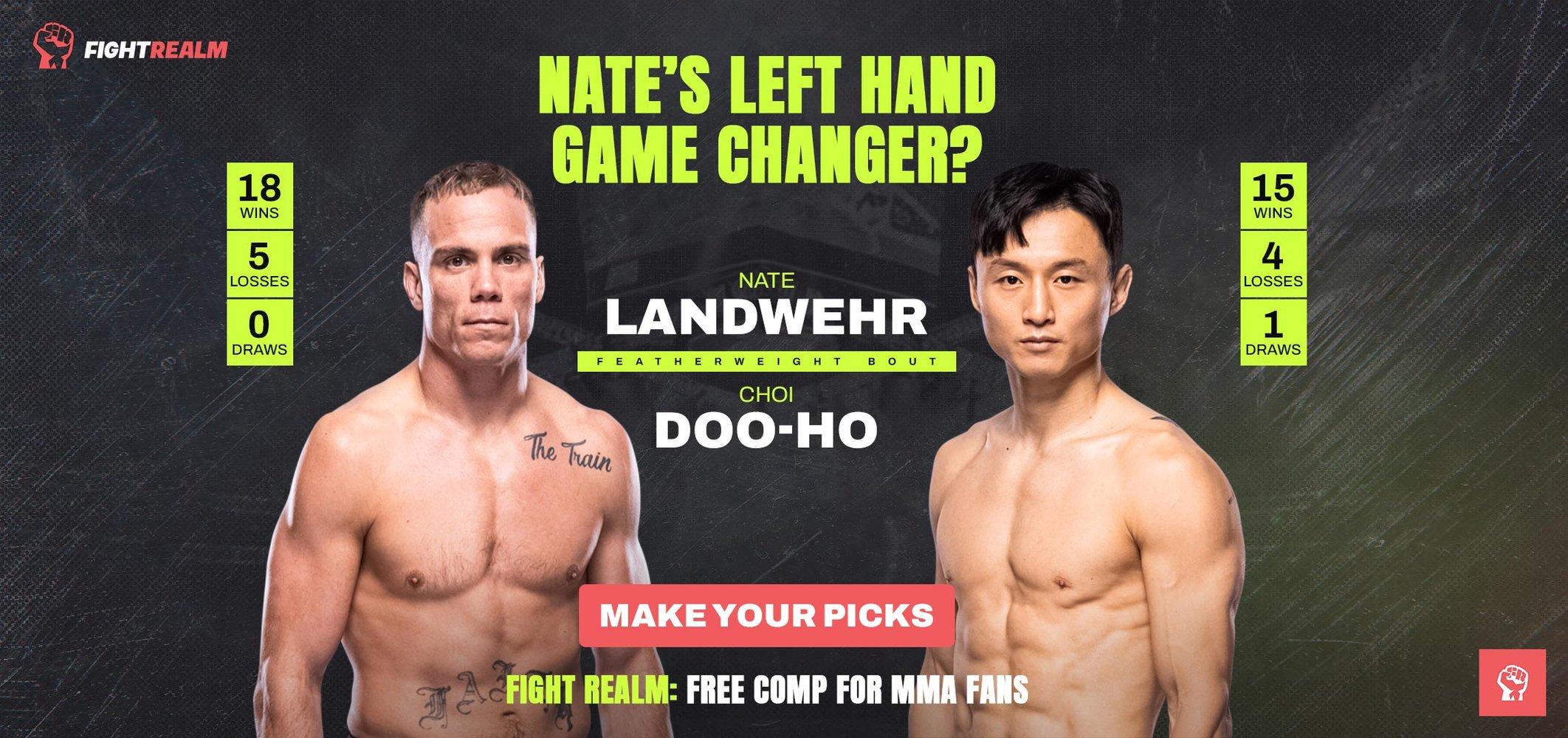 Nate Landwehr vs. Doo Ho Choi - A Range Slugfest cover image