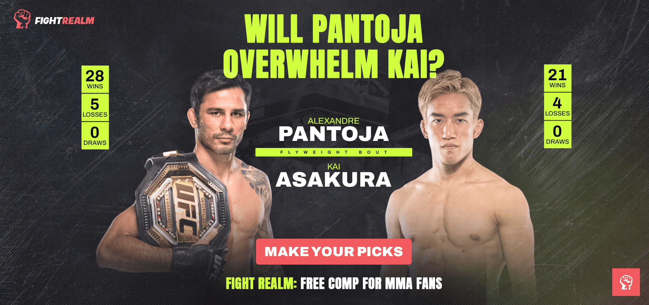 Alexandre Pantoja vs. Kai Asakura – High Pace and lots of action. cover image