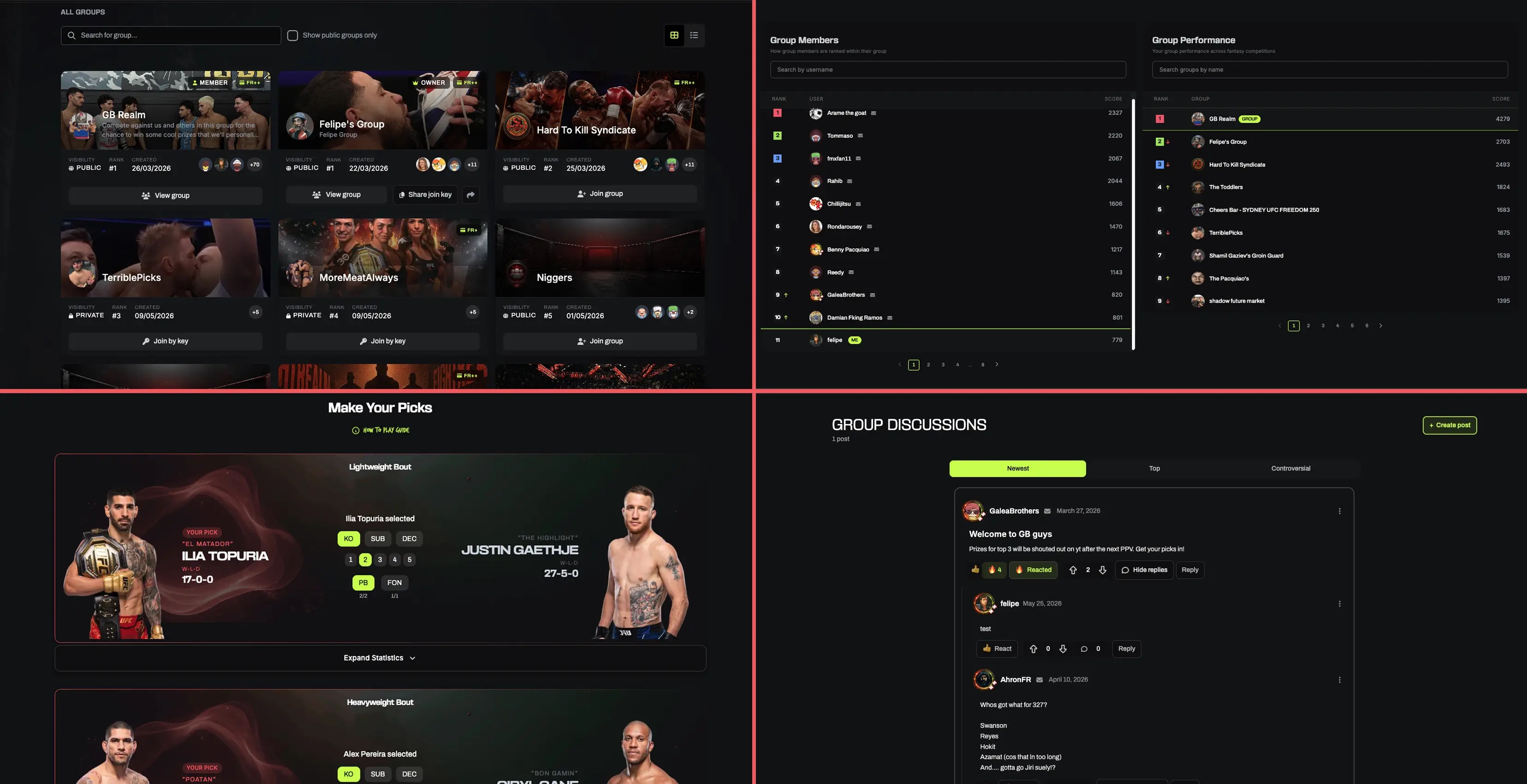 Fight Realm platform preview