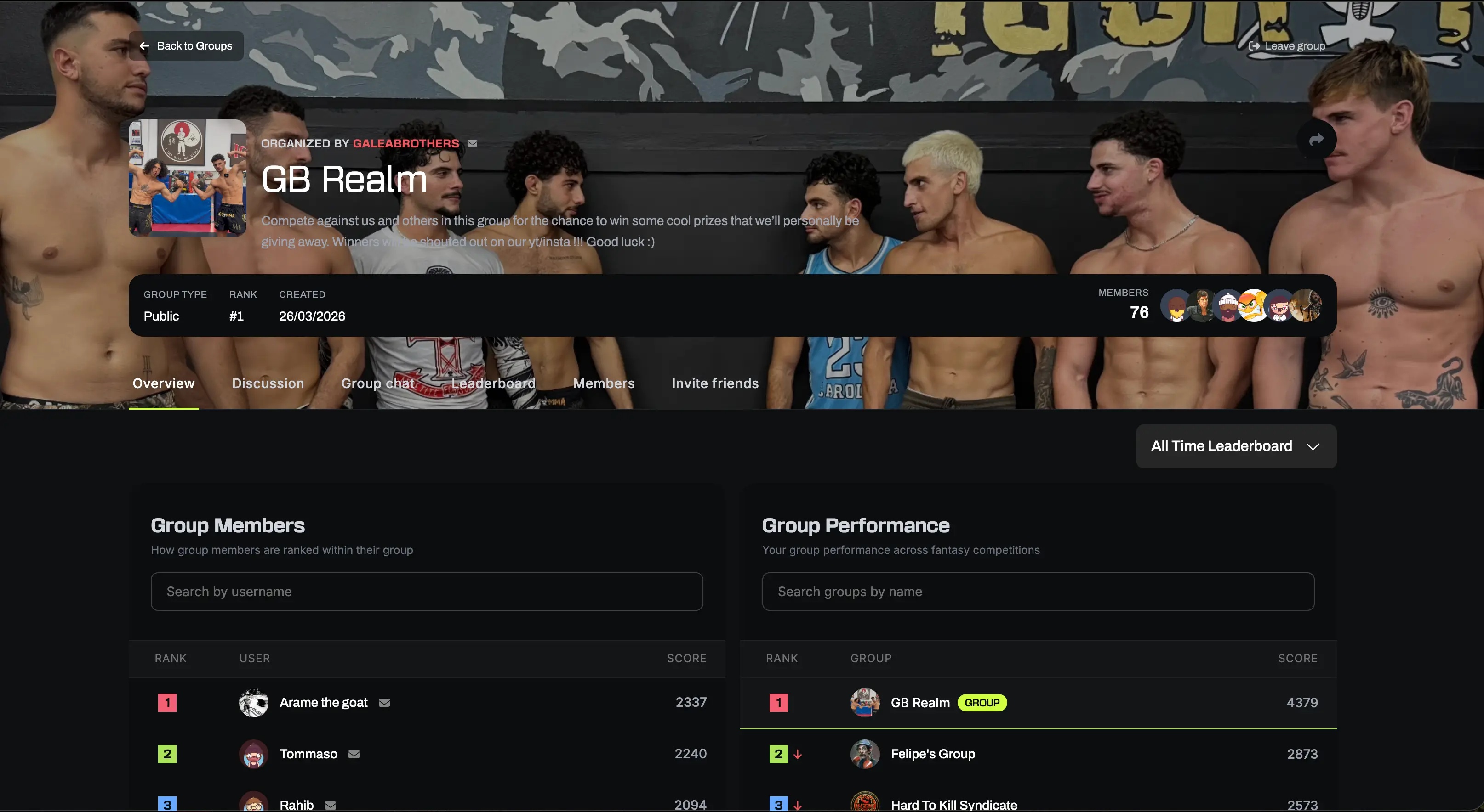 Fight Realm web platform preview