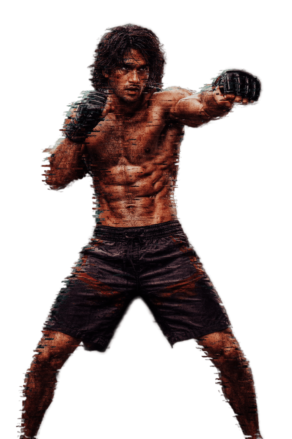 Fighter on the left side